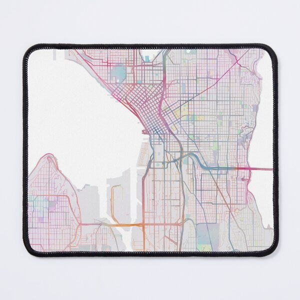 Item preview, Seattle Map, USA City Washington, Travel, Traveler Gift designed and sold by TheRedFinch.