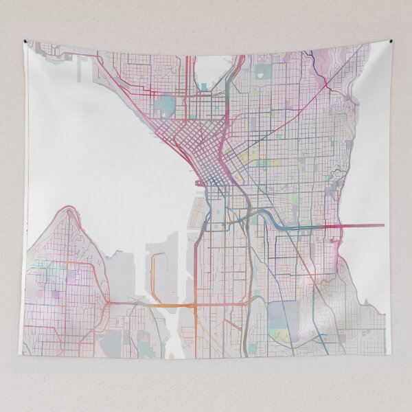 Item preview, Seattle Map, USA City Washington, Travel, Traveler Gift  designed and sold by TheRedFinch.
