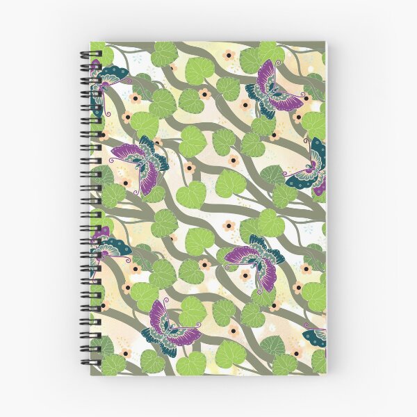 Item preview, Decorative pattern butterflies and black-eyed Suzanne nude green purple designed and sold by MelAislingArt.