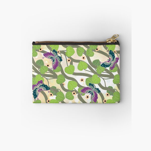 Item preview, Decorative pattern butterflies and black-eyed Suzanne nude green purple designed and sold by MelAislingArt.