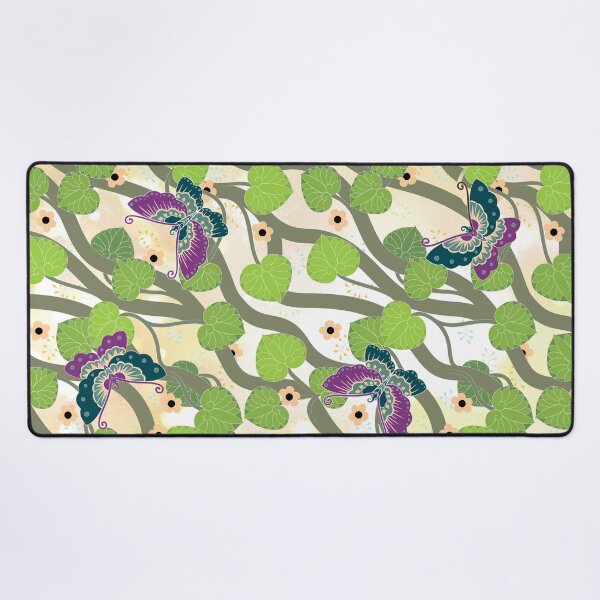 Item preview, Decorative pattern butterflies and black-eyed Suzanne nude green purple designed and sold by MelAislingArt.
