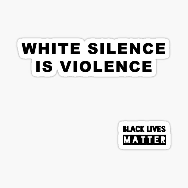 Noir vie affaire BLM! 25-500 White silence est la violence STICKER PACKS 