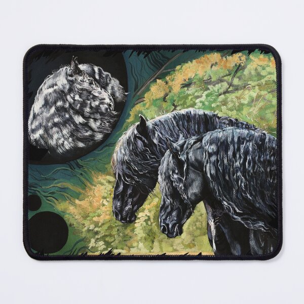 Item preview, Horses Friesians Black Moon designed and sold by AK-Hevonen.