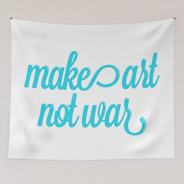 Item preview, Make art not war - shiny designed and sold by annaguerrawords.