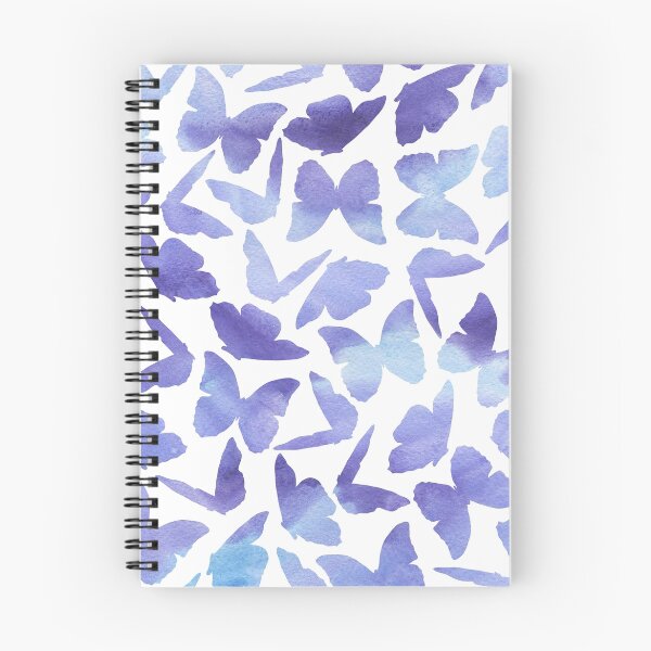 Item preview, Modern pattern with violet butterflies designed and sold by stylebytara.