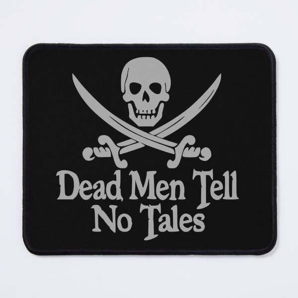 Item preview, Pirates Skull Crossed Swords Dead Men Tell No Tales - Grey designed and sold by Pink Pineapple Works.