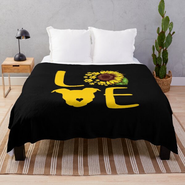 Item preview, Love pitbull funny sunflower dog paw designed and sold by wowart4u.