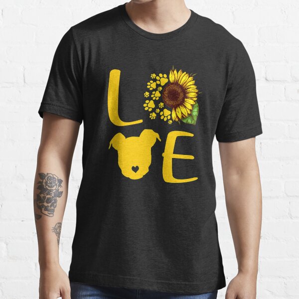 Item preview, Love pitbull funny sunflower dog paw designed and sold by wowart4u.