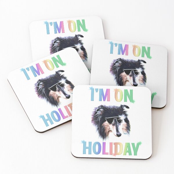 Item preview, Rough Collie Dog on Holiday designed and sold by EdgyDesignForU.