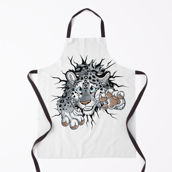 Item preview, STUCK Snow Leopard (black cracks) designed and sold by The Art of TaniDaReal.
