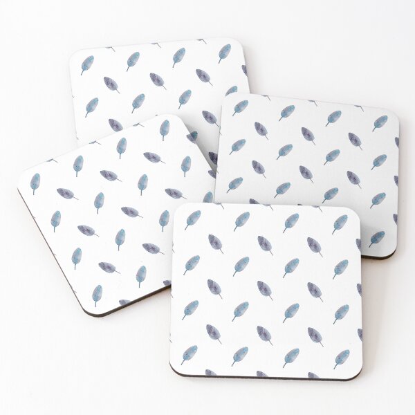 Item preview, purple and blue leaves pattern designed and sold by AnnaBaldon.