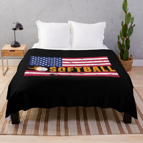 Item preview, Softball American Flag, Gift For Kids Mom Dad, Catcher Pitcher Baseman Coach Birthday Present, Player Boys Girls Training Practice, designed and sold by FUTURE SHIRT.