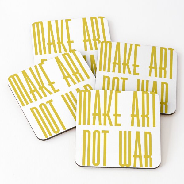 Item preview, Make art not war - gold designed and sold by annaguerrawords.