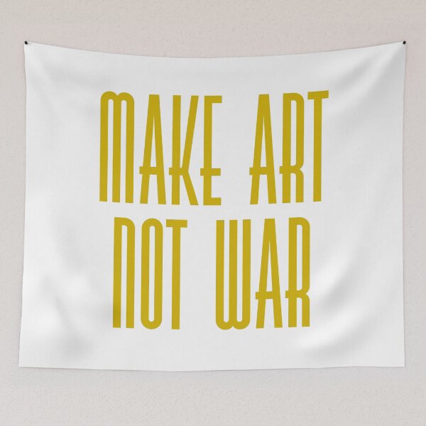 Item preview, Make art not war - gold designed and sold by annaguerrawords.