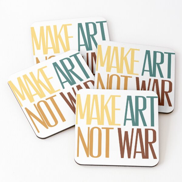 Item preview, Make art not war - retro designed and sold by annaguerrawords.