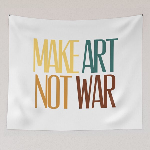 Item preview, Make art not war - retro designed and sold by annaguerrawords.