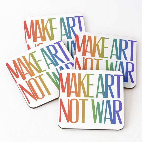 Item preview, Make art not war - rainbow designed and sold by annaguerrawords.