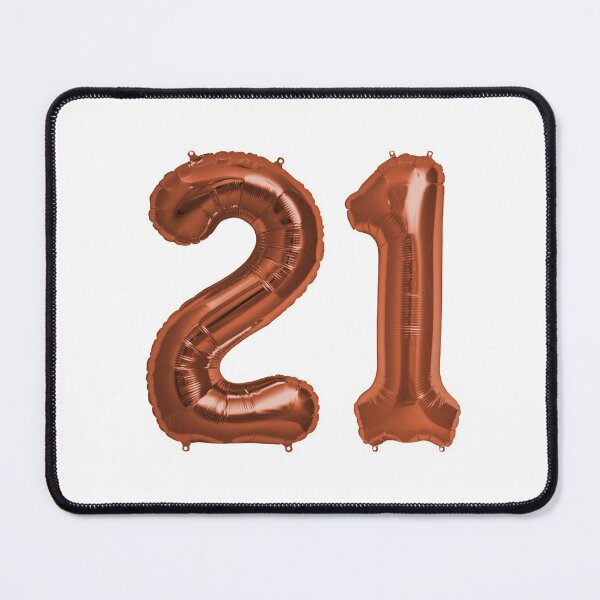 Item preview, Copper 21st Birthday Metallic Helium Balloons Numbers designed and sold by Birthdates.