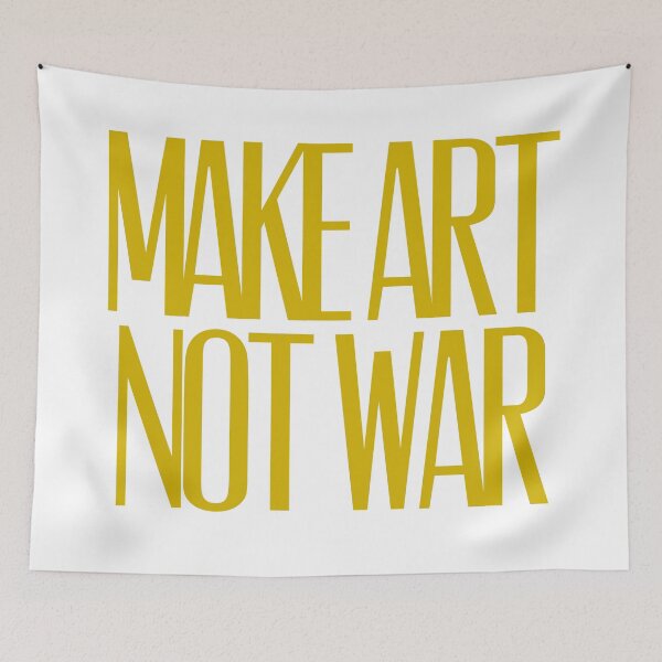 Item preview, Make art not war - gold designed and sold by annaguerrawords.