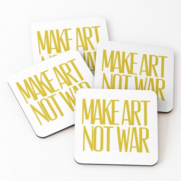Item preview, Make art not war - gold designed and sold by annaguerrawords.