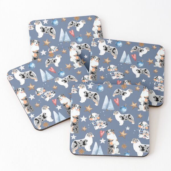 Item preview, Australian shepherd christmas designed and sold by PawsoMania.