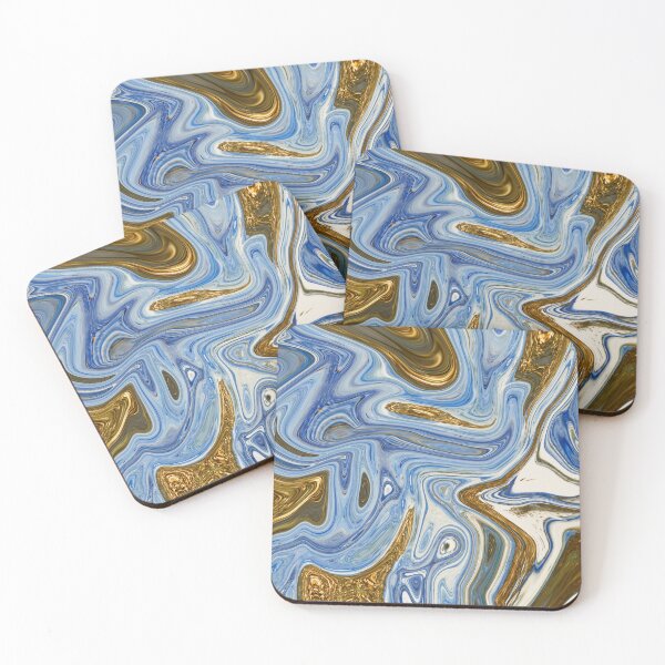 Item preview, Diseño de mármol Magic Azul Swirl Oro designed and sold by Piper-Deals.