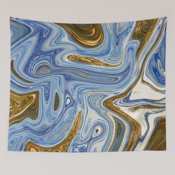 Item preview, Diseño de mármol Magic Azul Swirl Oro designed and sold by Piper-Deals.