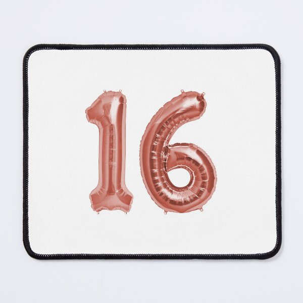 Item preview, Rose Gold 16th Birthday Metallic Helium Balloons Numbers designed and sold by Birthdates.