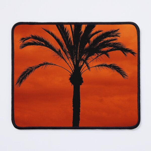 Item preview, Palm tree orange red background designed and sold by EdgyDesignForU.