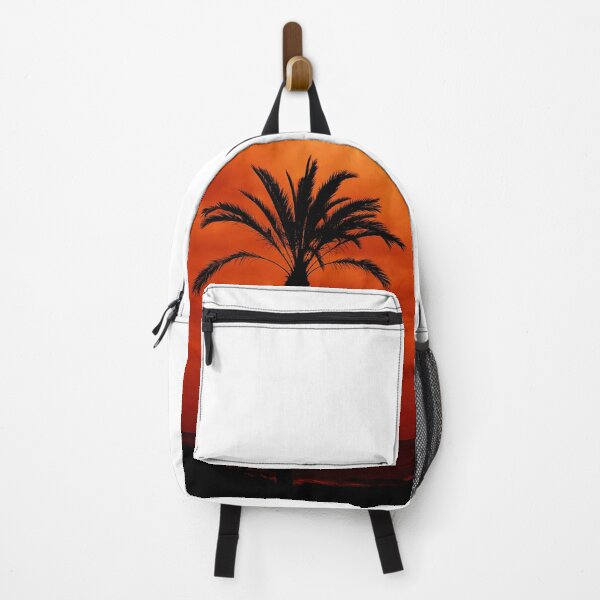 Item preview, Palm tree orange red background designed and sold by EdgyDesignForU.