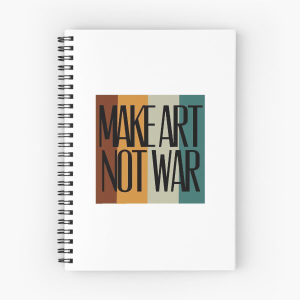 Item preview, Make art not war - black with background designed and sold by annaguerrawords.