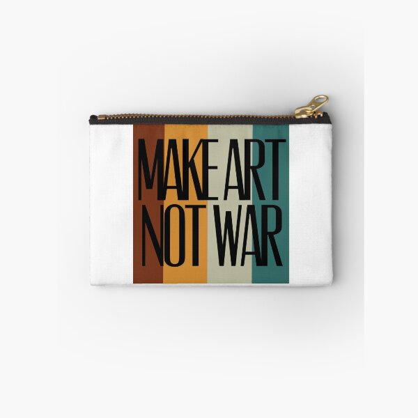 Item preview, Make art not war - black with background designed and sold by annaguerrawords.