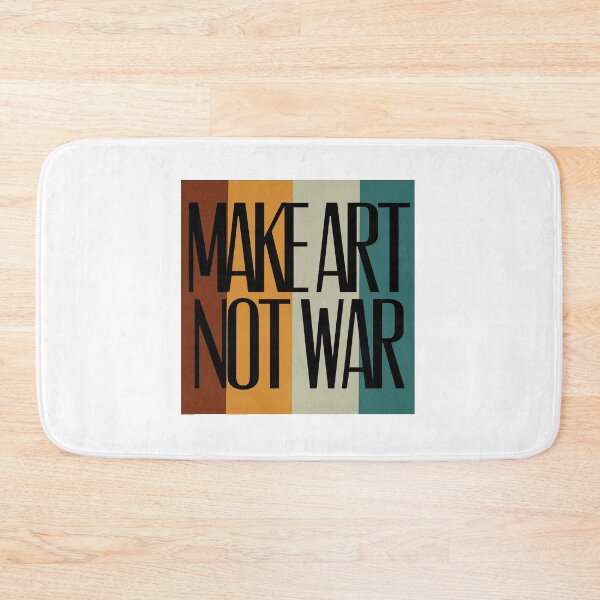 Item preview, Make art not war - black with background designed and sold by annaguerrawords.