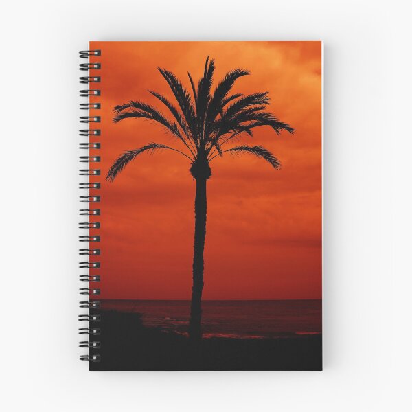 Item preview, Palm tree orange red background designed and sold by EdgyDesignForU.