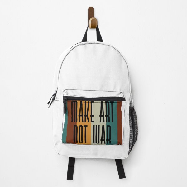 Item preview, Make art not war - black with background designed and sold by annaguerrawords.