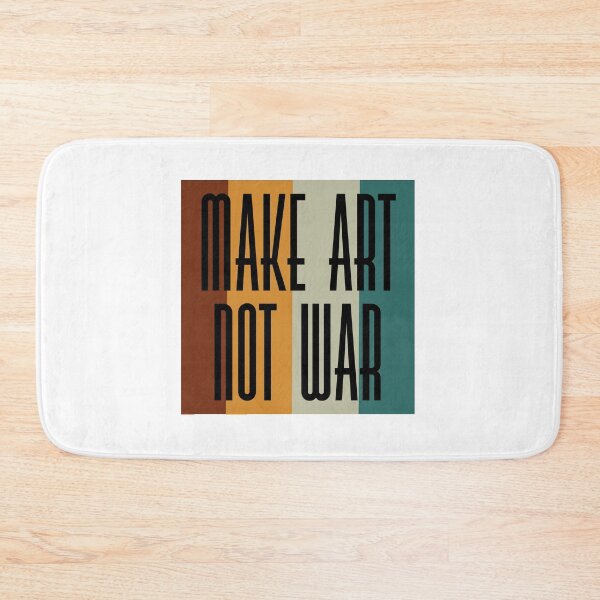 Item preview, Make art not war - black with background designed and sold by annaguerrawords.