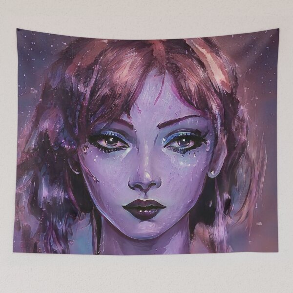 Item preview, Purple Woman Portrait designed and sold by palaco210.