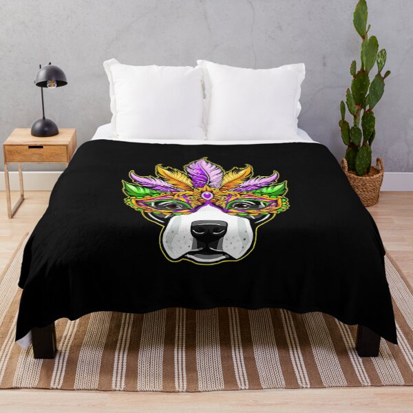 Item preview, Mardi Gras Dog Mask Pitbull Funny Party Carnival designed and sold by wowart4u.