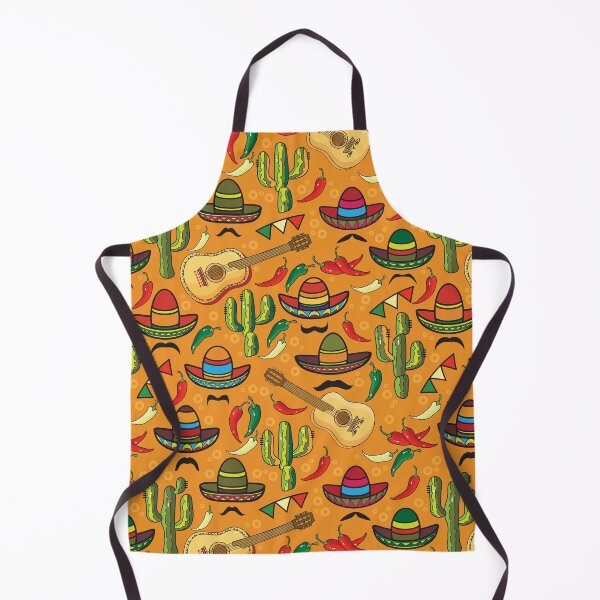 Item preview, Mexican Fiesta with Sombreros, Cactus, Guitars and Chili Peppers designed and sold by Pink Pineapple Works.