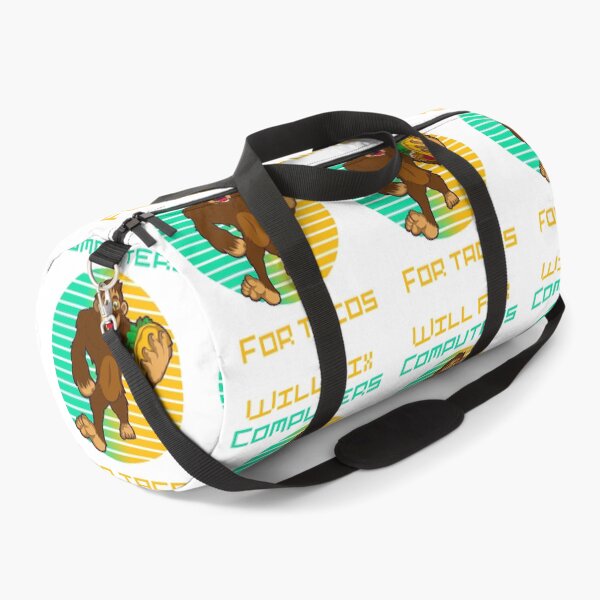 Item preview, Will fix computers for tacos retro sunset Bigfoot- funny tech support humor  designed and sold by Designs Of all kinds.