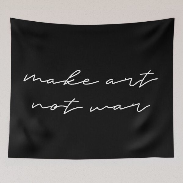 Item preview, Make art not war - cursive designed and sold by annaguerrawords.