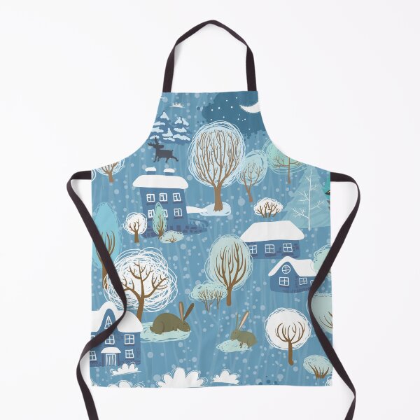 Item preview, Winter Wonderland in a Forest Town with Rabbits, Reindeer and Wolves designed and sold by Pink Pineapple Works.