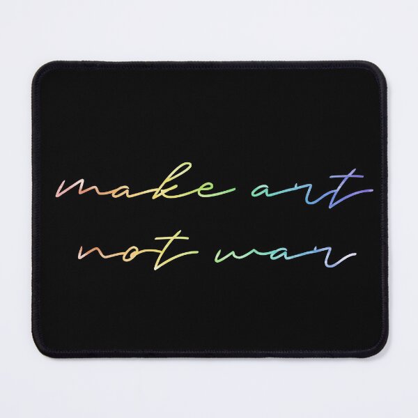 Item preview, Make art not war - pastel cursive rainbow designed and sold by annaguerrawords.