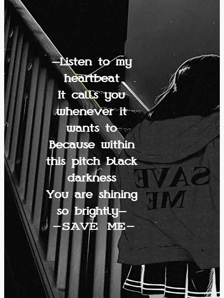 BTS SAVE ME (ENGLISH LYRICS) Art Board Print