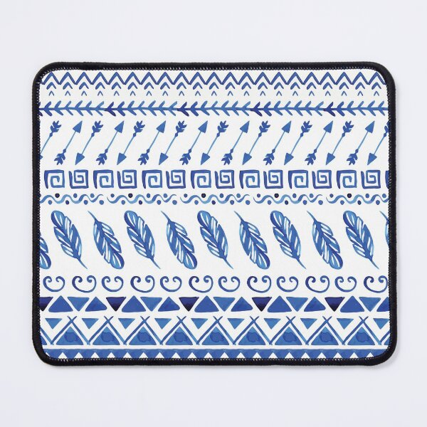 Item preview, Peaceful Dreams Watercolor Greek Key Feathers Arrows and Triangles designed and sold by Pink Pineapple Works.
