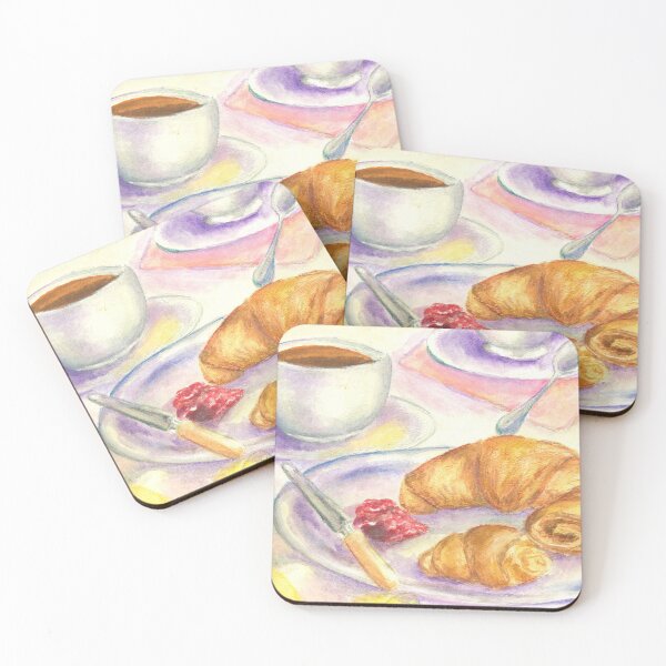 Item preview, Tea and Croissant designed and sold by Kelley-Art.