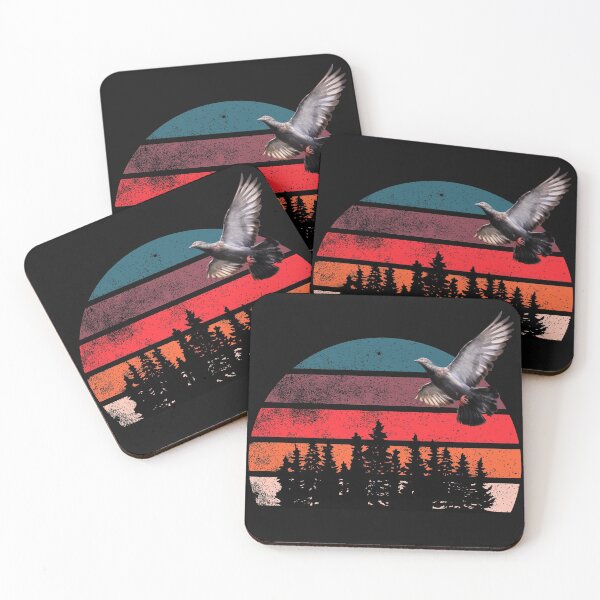Item preview, Retro Dove Hunting Sunset design for Dove Hunters with Real Mourning Dove designed and sold by Click-Like.