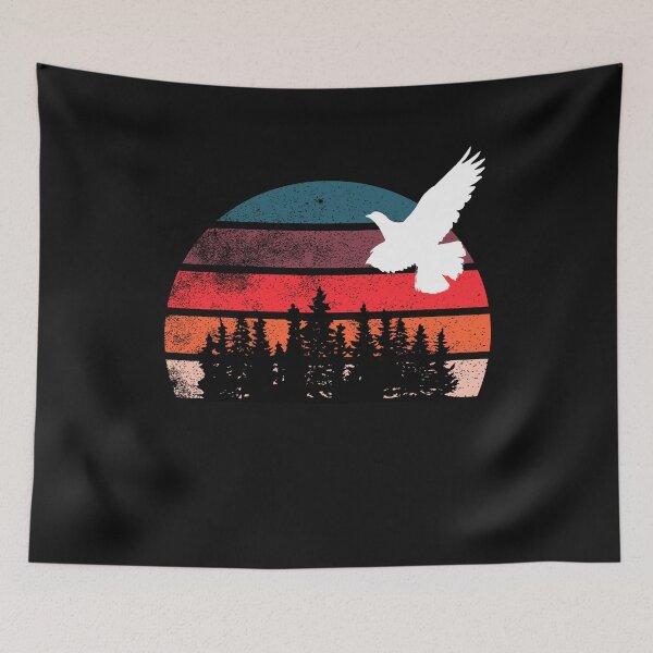 Item preview, Retro Dove Hunting Sunset design for Dove Hunters with White Silohouette Mourning Dove designed and sold by Click-Like.