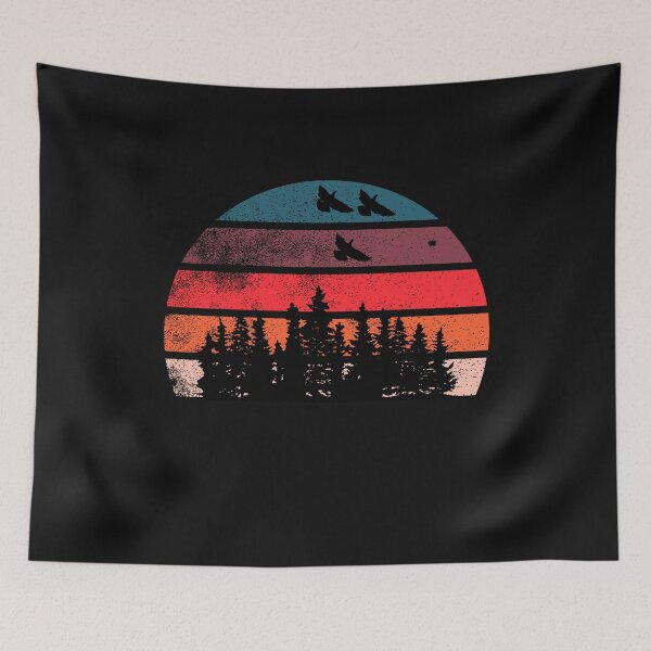 Item preview, Retro Dove Hunting Sunset design for Dove Hunters with Mourning Doves flying designed and sold by Click-Like.