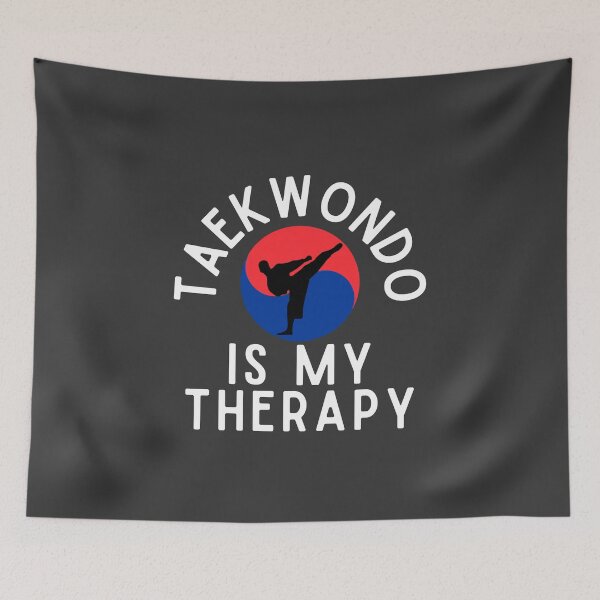 Item preview, Taekwondo is my therapy in white letter, TKD, Taekwondo philosophy, Korean martial art, Taekwondo Inspirational, Taekwondo lover designed and sold by InspiresME.